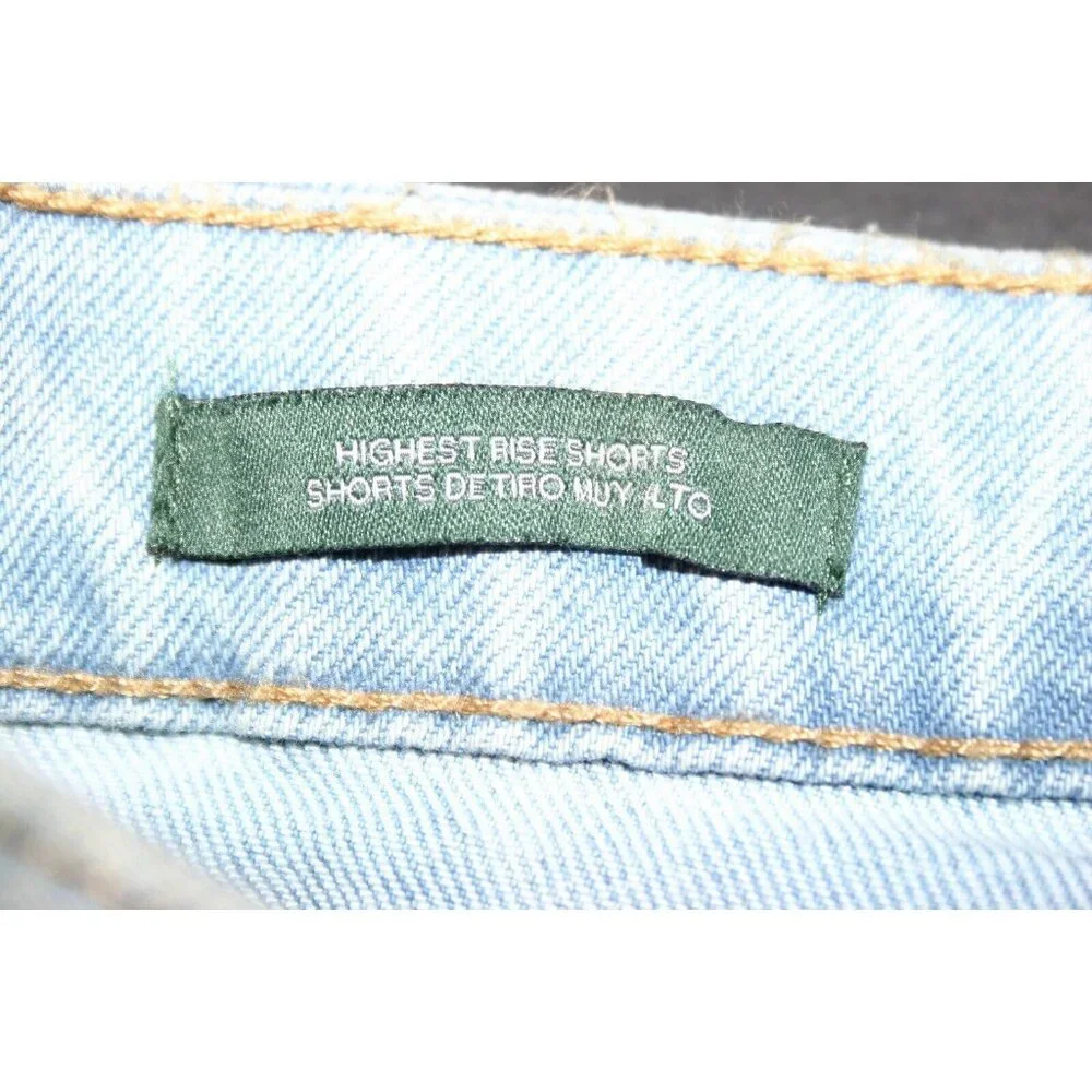 Wild Fable jean shorts womens 0 highest rise cut off denim blue new